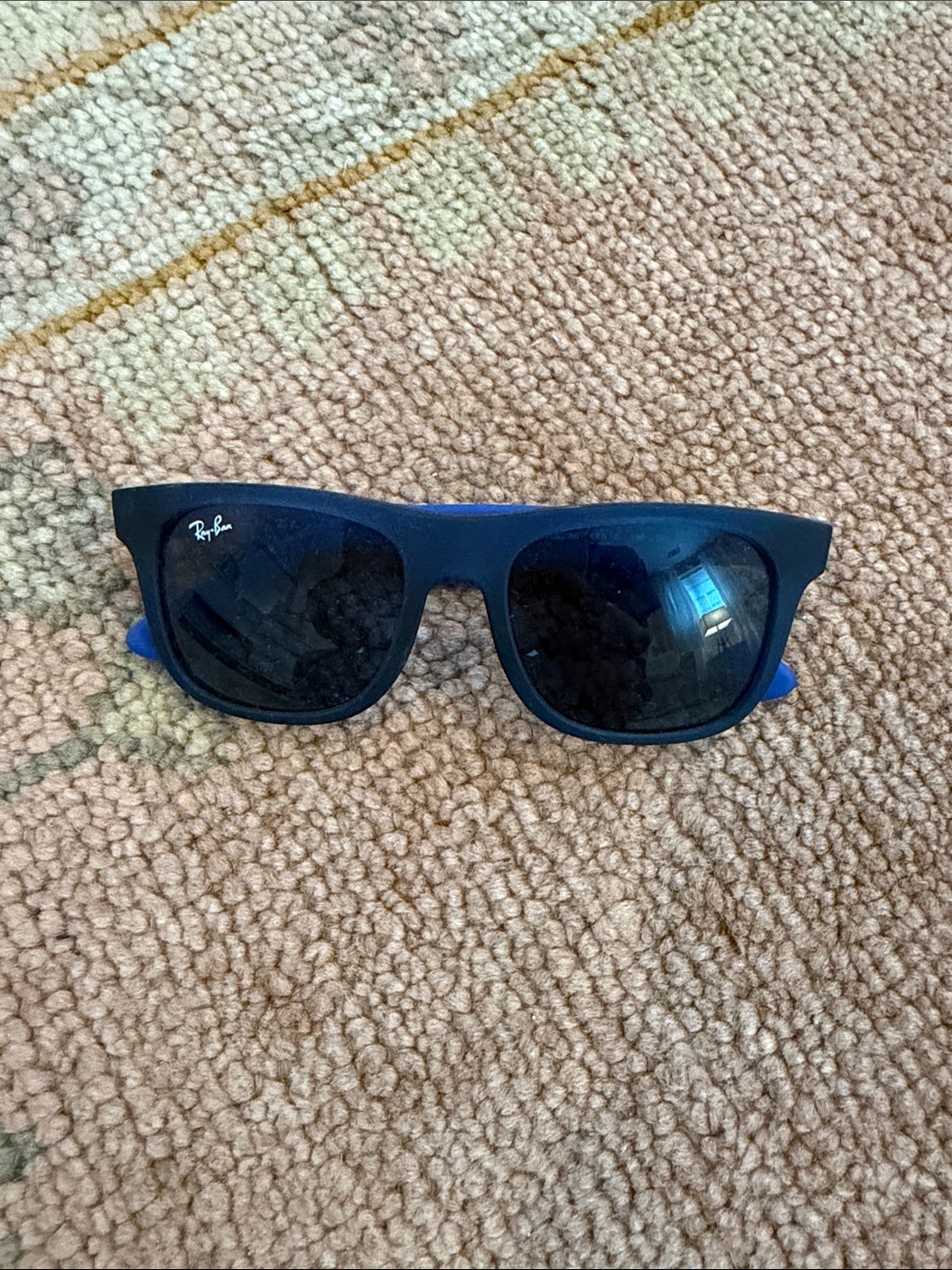 Ray-Ban Matte Navy Wayfarer Sunglasses with Dark Blue Lenses
